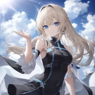 ミディアムヘア, 瞳孔なし